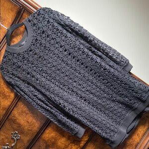 All Saints Black Crochet Knit Top/ dress